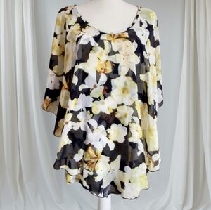 Floral Chiffon Women's Top